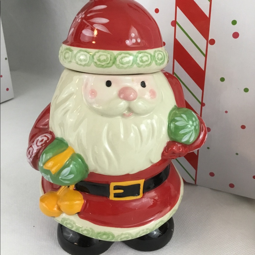 Temp-ta-tions Santa Candle 23oz Ceramic Pine Scented QVC Item 72 Hour Burn Time